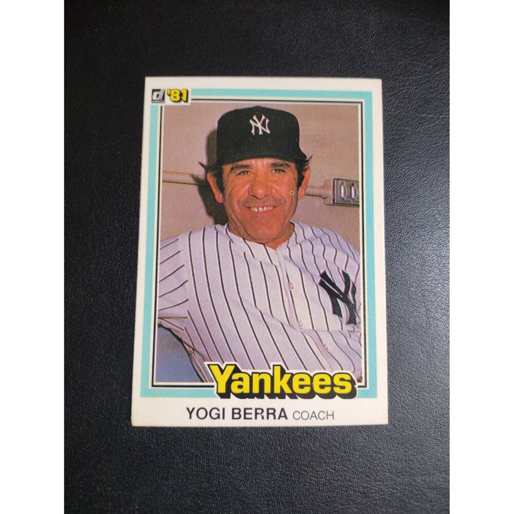 Yogi Berra 1981 Donruss #351 First Edition Collector Series Error Card NM